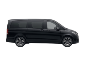 Black Mercedes-Benz V220 Luxury VIP Van Side Profile - Morocco Luxury Taxi