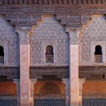 Luxury Moroccan Palace Courtyard with traditional Moorish architecture